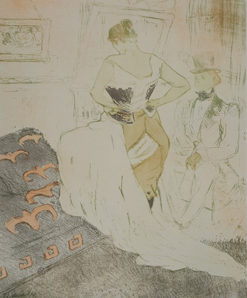 Henri DE TOULOUSE-LAUTREC : Moment à deux, Lithographie originale (photo de détail 2) - Crédit photo : Galerie Art.Paris