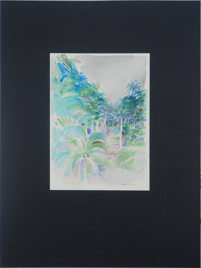 Maurice GENIS : Forêt de palmiers, Aquarelle originale (vue générale) - Crédit photo : Galerie Art.Paris