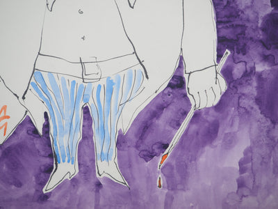Maurice GENIS : Portrait d'artiste, Aquarelle originale (photo de détail 5) - Crédit photo : Galerie Art.Paris
