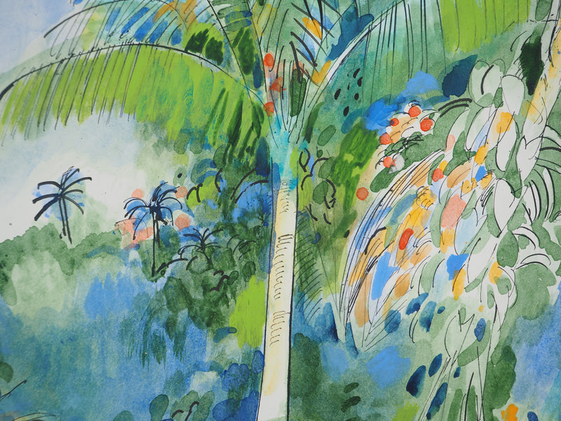 Maurice GENIS : Arbres fruitiers, Aquarelle originale (photo de détail 4) - Crédit photo : Galerie Art.Paris