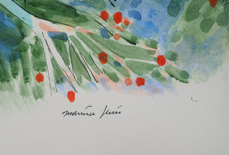 Maurice GENIS : Arbres fruitiers, Aquarelle originale (photo de détail 2) - Crédit photo : Galerie Art.Paris