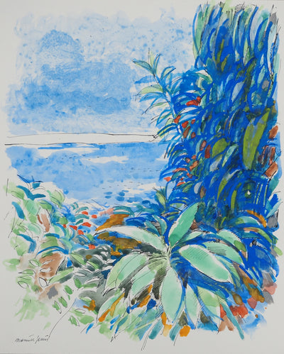 Maurice GENIS : Vue sur la mer, Aquarelle originale (photo de détail 3) - Crédit photo : Galerie Art.Paris