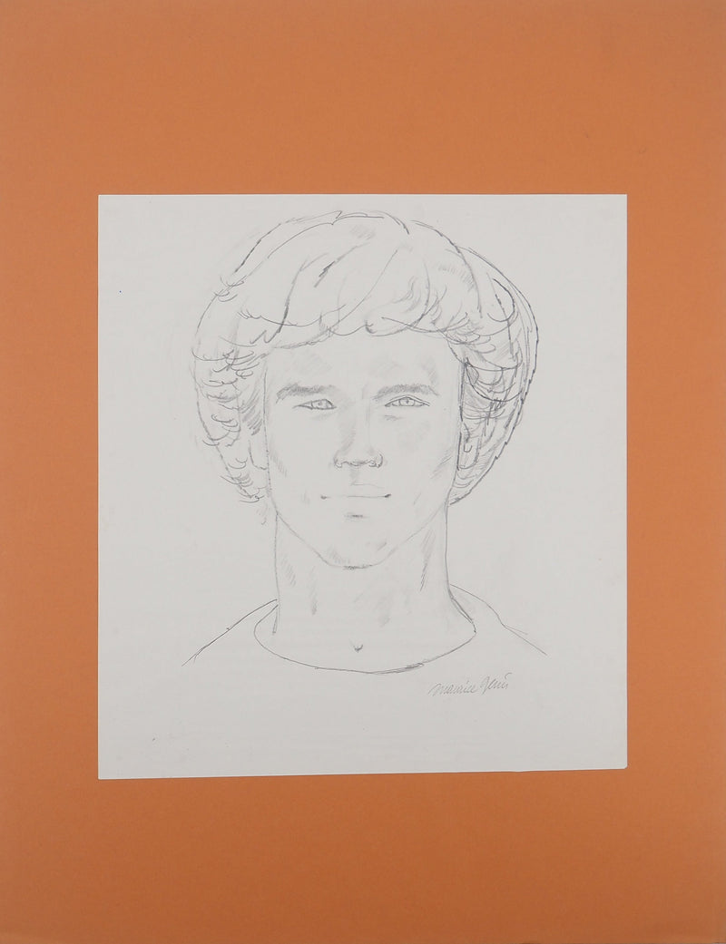 Maurice GENIS : Jeune homme au regard percent, Dessin original (vue générale) - Crédit photo : Galerie Art.Paris