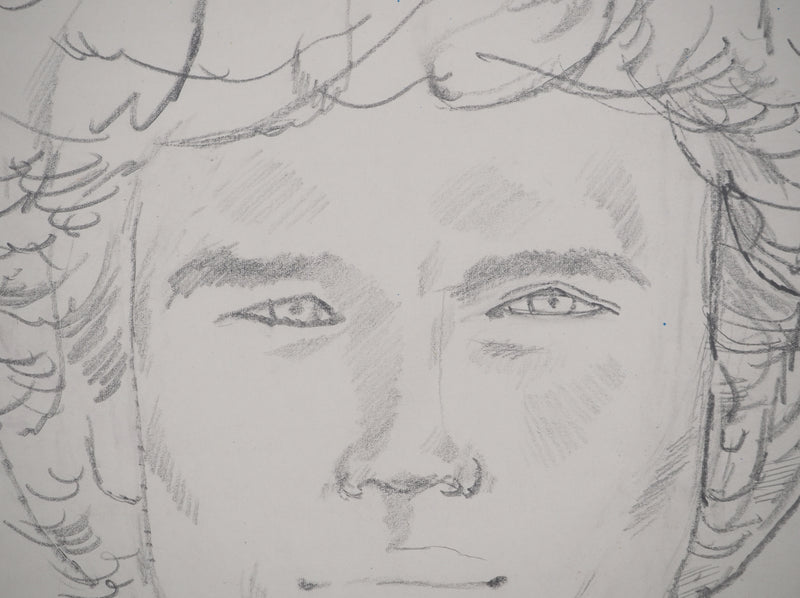 Maurice GENIS : Jeune homme au regard percent, Dessin original (photo de détail 4) - Crédit photo : Galerie Art.Paris
