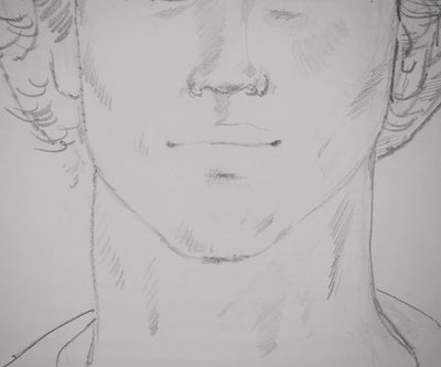 Maurice GENIS : Jeune homme au regard percent, Dessin original (photo de détail 5) - Crédit photo : Galerie Art.Paris