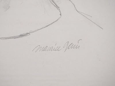Maurice GENIS : Jeune homme au regard percent, Dessin original (photo de détail 2) - Crédit photo : Galerie Art.Paris