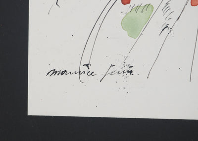 Maurice GENIS : Arbres colorés, Aquarelle originale (photo de détail 2) - Crédit photo : Galerie Art.Paris