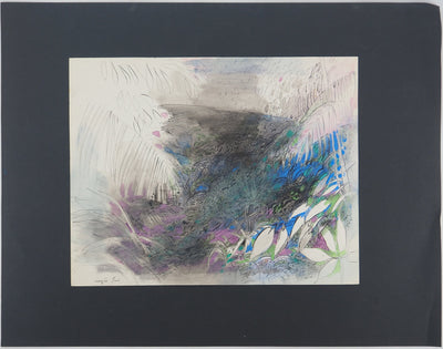 Maurice GENIS : Ballade en forêt, Aquarelle originale (vue générale) - Crédit photo : Galerie Art.Paris
