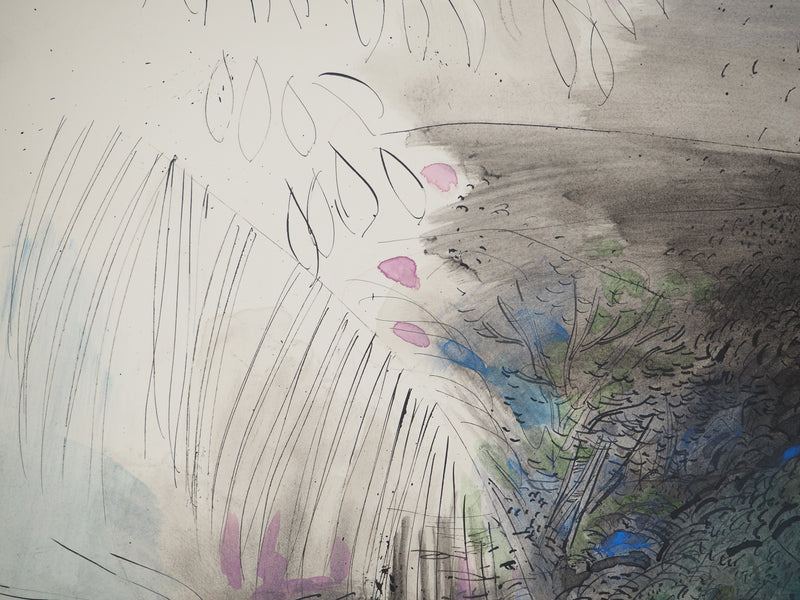 Maurice GENIS : Ballade en forêt, Aquarelle originale (photo de détail 5) - Crédit photo : Galerie Art.Paris