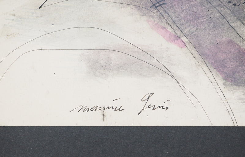 Maurice GENIS : Ballade en forêt, Aquarelle originale (photo de détail 2) - Crédit photo : Galerie Art.Paris