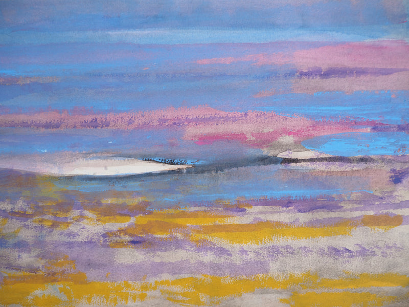 Maurice GENIS : Paysage abstrait, Aquarelle originale (photo de détail 6) - Crédit photo : Galerie Art.Paris