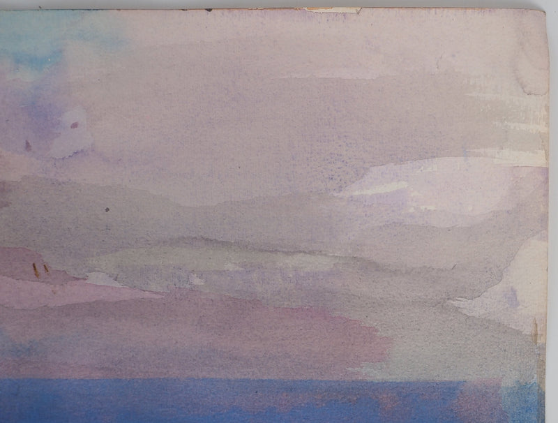 Maurice GENIS : Paysage abstrait, Aquarelle originale (vue générale) - Crédit photo : Galerie Art.Paris
