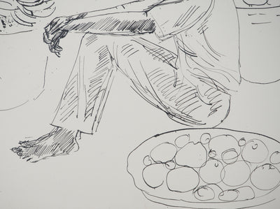 Maurice GENIS : Homme de profil, Dessin original (photo de détail 4) - Crédit photo : Galerie Art.Paris