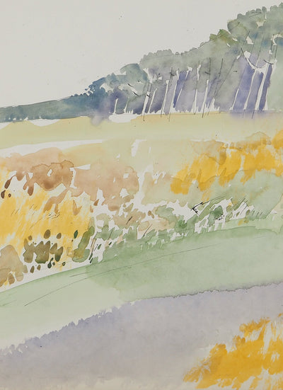 Maurice GENIS : Chemin de campagne, Aquarelle originale (photo de détail 2) - Crédit photo : Galerie Art.Paris