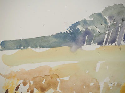 Maurice GENIS : Chemin de campagne, Aquarelle originale (photo de détail 5) - Crédit photo : Galerie Art.Paris