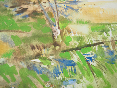 Maurice GENIS : Paysage d'été, Aquarelle originale (photo de détail 4) - Crédit photo : Galerie Art.Paris