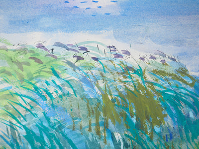 Maurice GENIS : Les pêcheurs à la barque, Aquarelle originale (photo de détail 5) - Crédit photo : Galerie Art.Paris