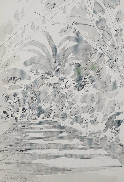 Maurice GENIS : Le pont suspendu, Aquarelle originale (photo de détail 2) - Crédit photo : Galerie Art.Paris