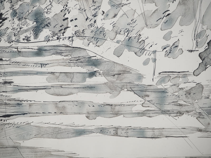 Maurice GENIS : Le pont suspendu, Aquarelle originale (photo de détail 4) - Crédit photo : Galerie Art.Paris