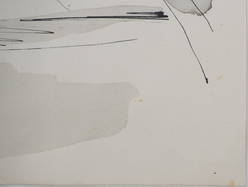 Maurice GENIS : Le pont suspendu, Aquarelle originale (photo de détail 7) - Crédit photo : Galerie Art.Paris
