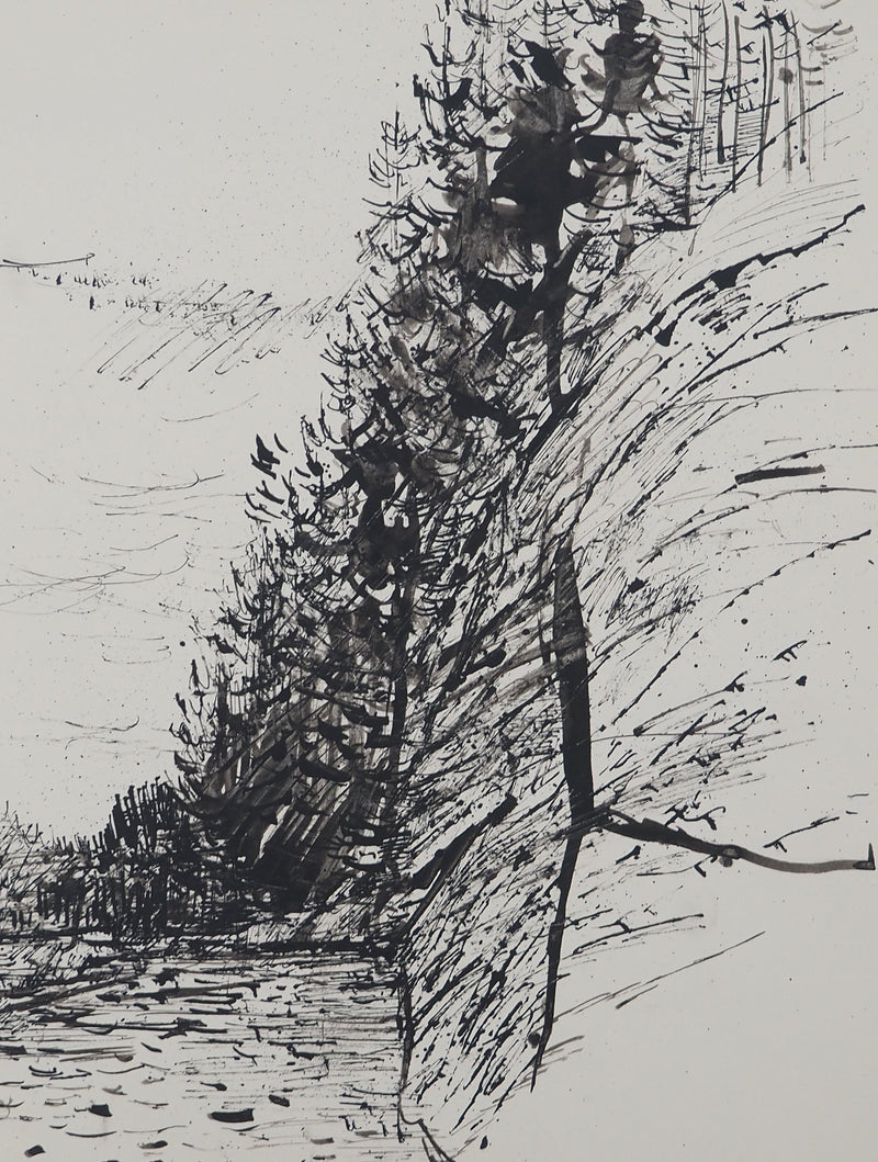 Maurice GENIS : Forêt abstraite, Dessin original (photo de détail 2) - Crédit photo : Galerie Art.Paris