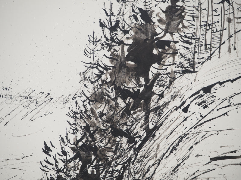 Maurice GENIS : Forêt abstraite, Dessin original (photo de détail 3) - Crédit photo : Galerie Art.Paris