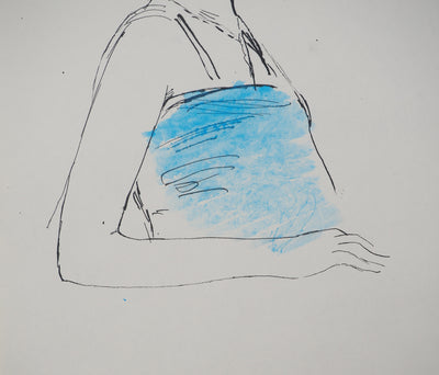 Maurice GENIS : Femme au bonnet de bain, Dessin original (photo de détail 4) - Crédit photo : Galerie Art.Paris
