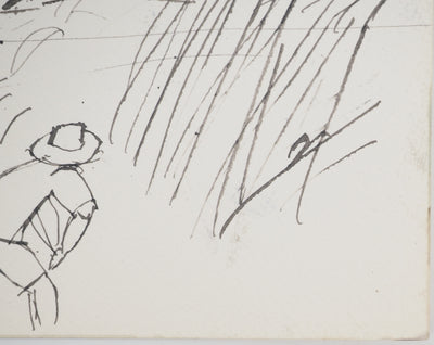 Maurice GENIS : Travailleurs dans les champs, Dessin original (photo de détail 6) - Crédit photo : Galerie Art.Paris