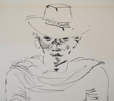 Maurice GENIS : Modèle prenant la pose, Dessin original (photo de détail 3) - Crédit photo : Galerie Art.Paris
