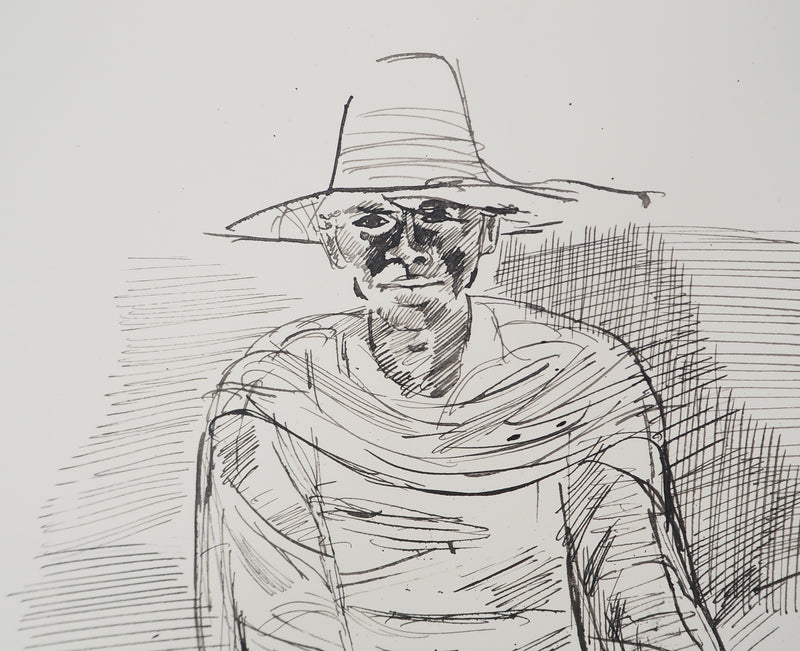 Maurice GENIS : Détour par le marché, Dessin original (photo de détail 3) - Crédit photo : Galerie Art.Paris