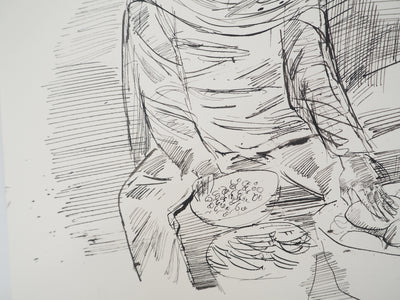 Maurice GENIS : Détour par le marché, Dessin original (photo de détail 4) - Crédit photo : Galerie Art.Paris