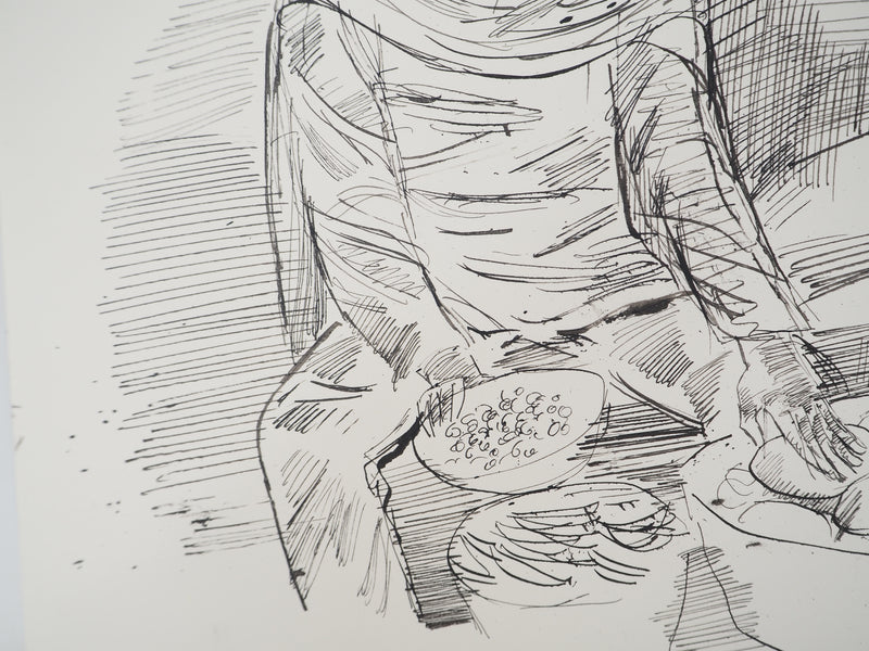 Maurice GENIS : Détour par le marché, Dessin original (photo de détail 4) - Crédit photo : Galerie Art.Paris