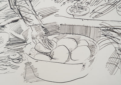 Maurice GENIS : Détour par le marché, Dessin original (photo de détail 5) - Crédit photo : Galerie Art.Paris