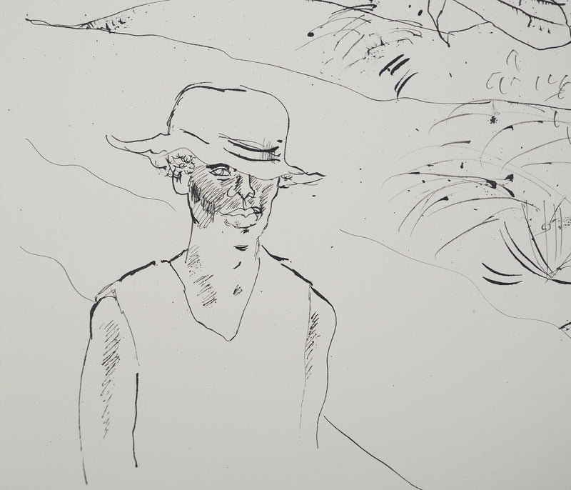 Maurice GENIS : Homme rentrant chez lui, Dessin original (photo de détail 3) - Crédit photo : Galerie Art.Paris