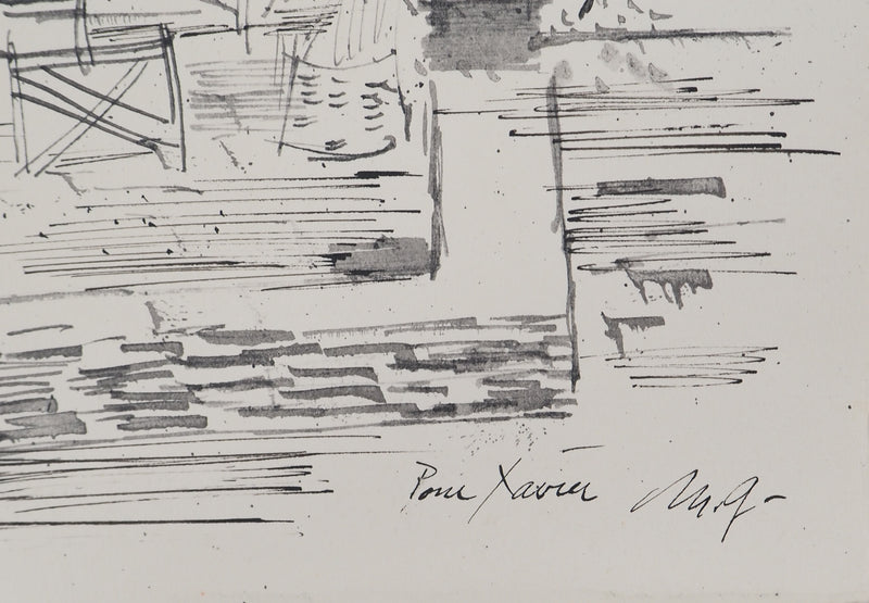 Maurice GENIS : Maison méditerranéenne, Dessin original (photo de détail 2) - Crédit photo : Galerie Art.Paris