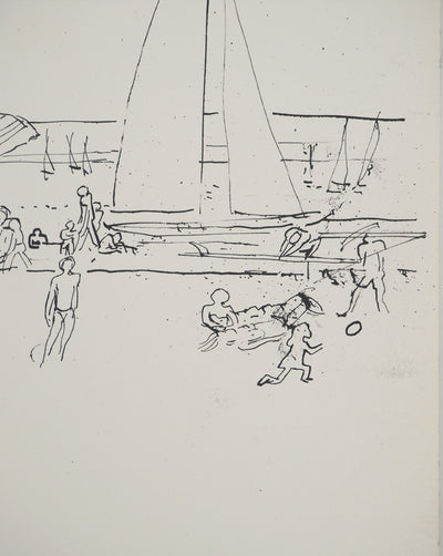 Maurice GENIS : Une journée à la plage, Dessin original (photo de détail 3) - Crédit photo : Galerie Art.Paris