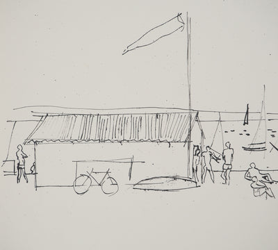 Maurice GENIS : Une journée à la plage, Dessin original (photo de détail 4) - Crédit photo : Galerie Art.Paris