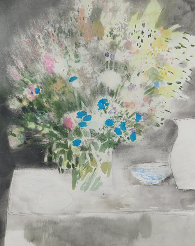 Maurice GENIS : Bouquet de fleurs, Aquarelle originale (photo de détail 2) - Crédit photo : Galerie Art.Paris