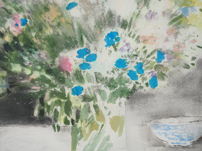 Maurice GENIS : Bouquet de fleurs, Aquarelle originale (photo de détail 3) - Crédit photo : Galerie Art.Paris