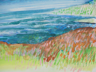 Maurice GENIS : Vue sur la mer, Aquarelle originale (photo de détail 5) - Crédit photo : Galerie Art.Paris