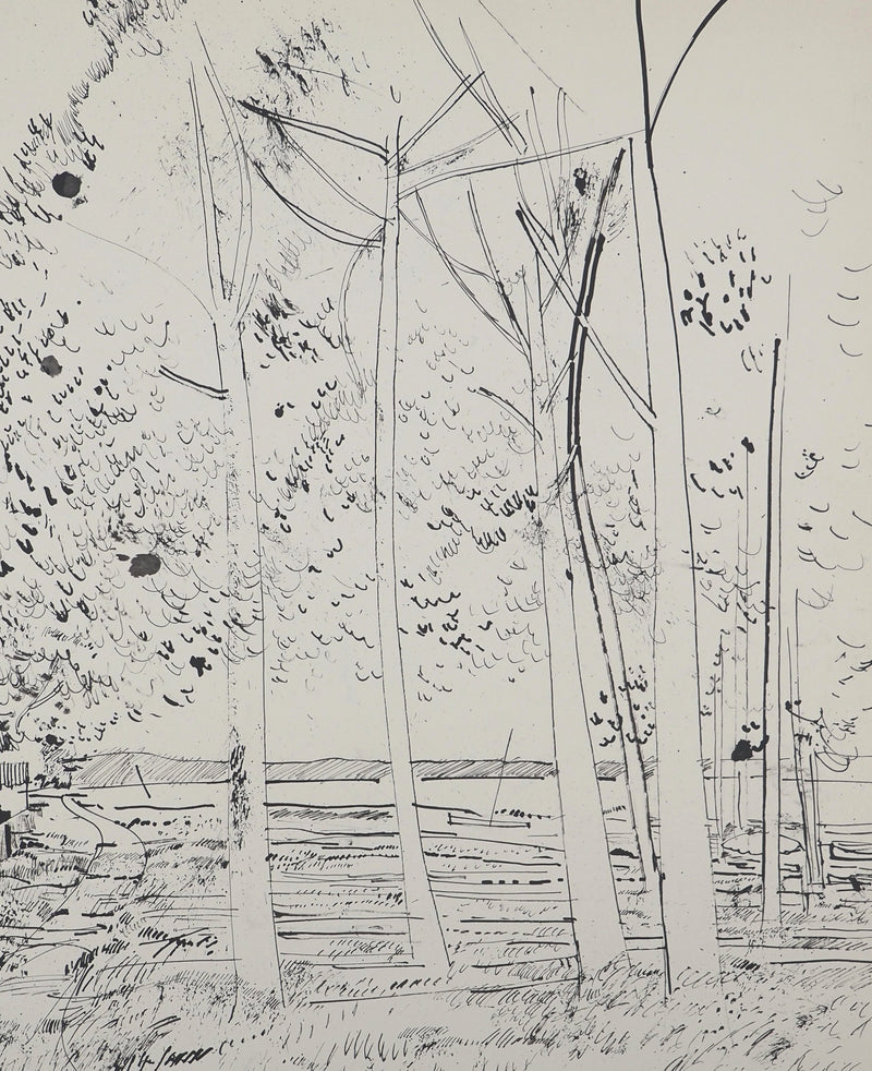 Maurice GENIS : Promenade en forêt, Dessin original (photo de détail 2) - Crédit photo : Galerie Art.Paris