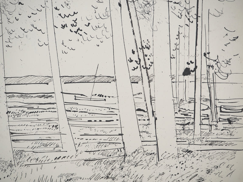 Maurice GENIS : Promenade en forêt, Dessin original (photo de détail 4) - Crédit photo : Galerie Art.Paris