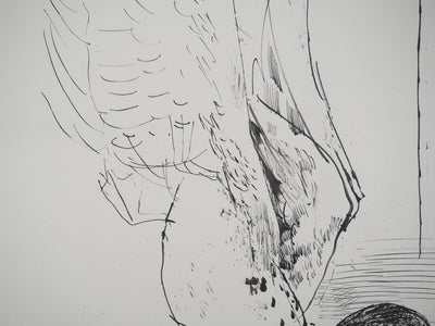 Maurice GENIS : Vol d'oiseau, Dessin original (photo de détail 4) - Crédit photo : Galerie Art.Paris