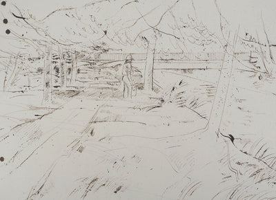 Maurice GENIS : La cueillette, Dessin original (photo de détail 2) - Crédit photo : Galerie Art.Paris