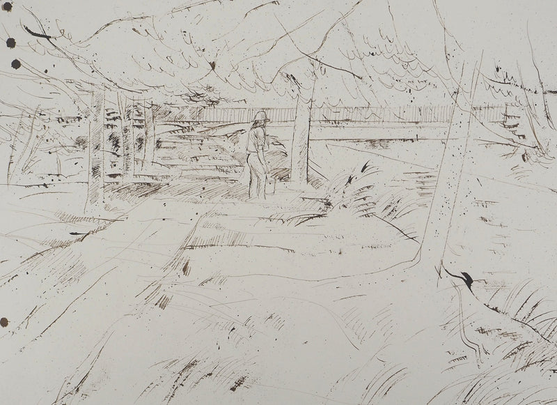 Maurice GENIS : La cueillette, Dessin original (photo de détail 2) - Crédit photo : Galerie Art.Paris