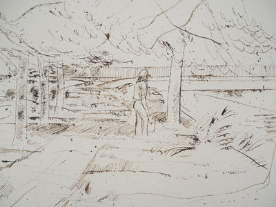 Maurice GENIS : La cueillette, Dessin original (photo de détail 3) - Crédit photo : Galerie Art.Paris