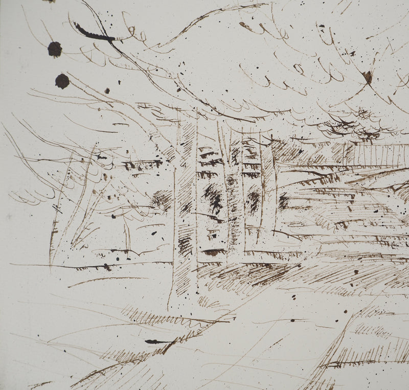 Maurice GENIS : La cueillette, Dessin original (photo de détail 4) - Crédit photo : Galerie Art.Paris