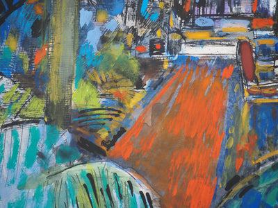 Maurice GENIS : Intérieur de chambre, Aquarelle originale (photo de détail 4) - Crédit photo : Galerie Art.Paris