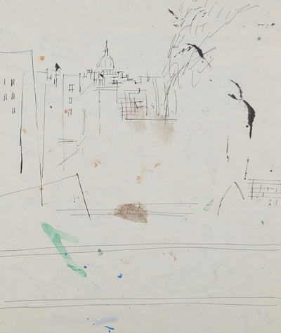 Maurice GENIS : Paysage marin, Aquarelle originale (photo de détail 7) - Crédit photo : Galerie Art.Paris