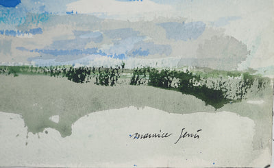 Maurice GENIS : Reflets sur le lac, Aquarelle originale (photo de détail 2) - Crédit photo : Galerie Art.Paris